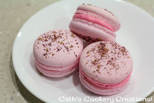 Rose Macarons - Cath's Cookery Creations